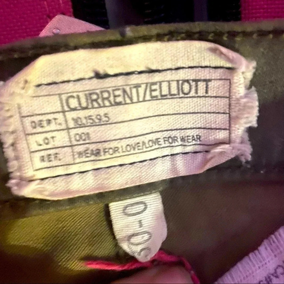 current Elliott the Soho zip coated skinny stiletto army dirty paws pants 30 - Picture 5 of 16